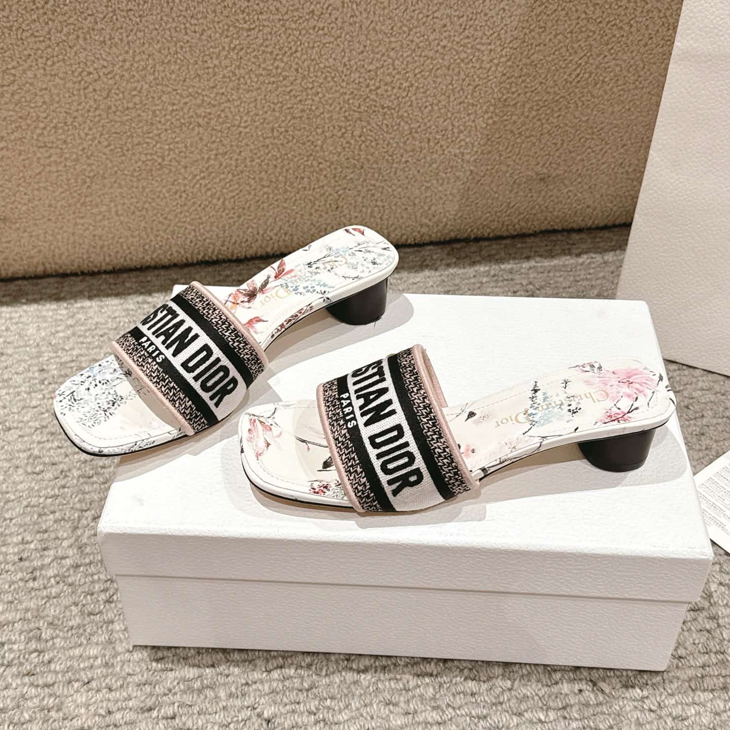 Dior Dioriviera Dway Heeled Slide Shoes Medium Women