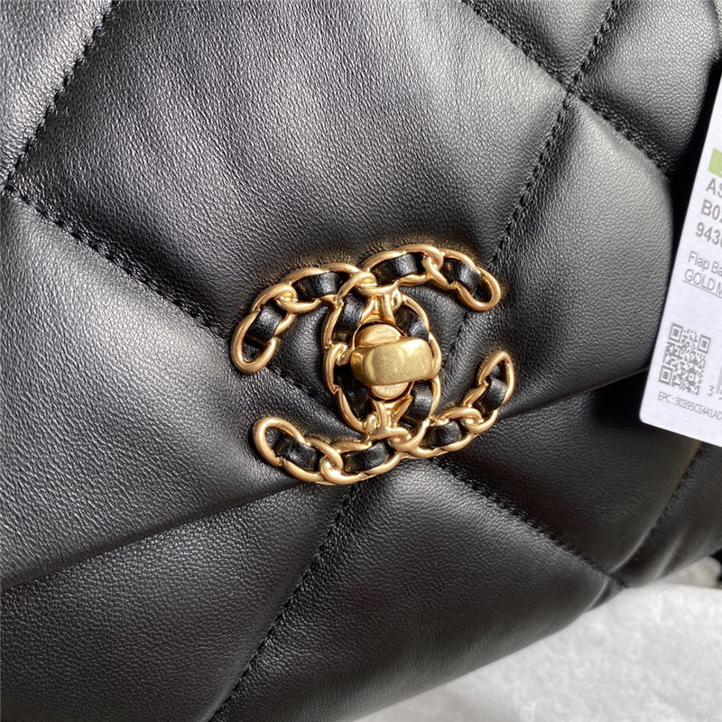 Large Chanel 19 Flap Bag Lambskin High