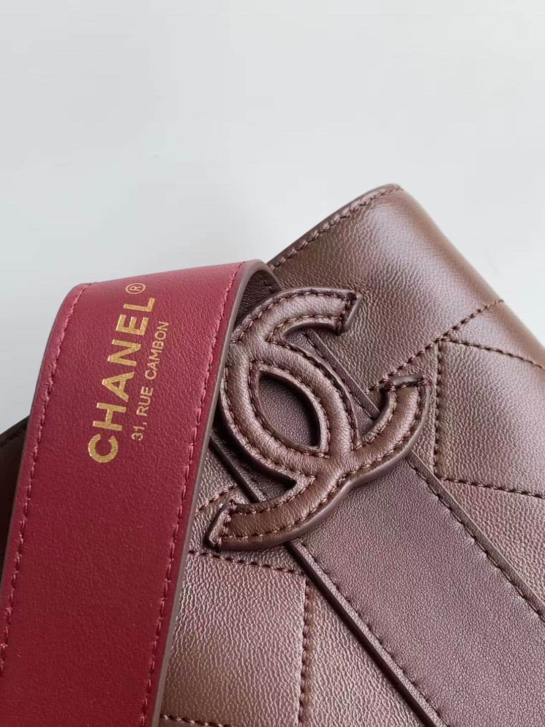 Chanel Bucket Bag Calfskin Leather & Gold-Tone Metal Dark Brown AS6584 A