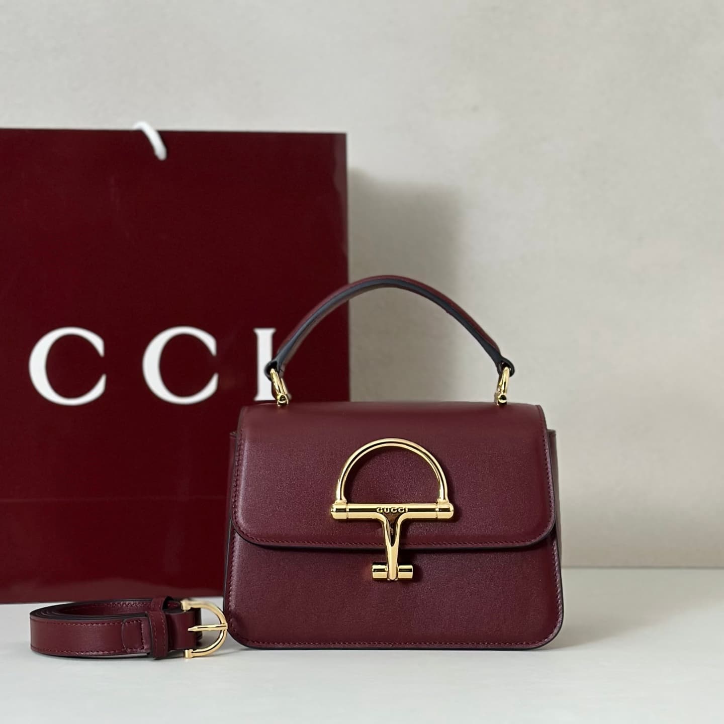 Gucci Siena small top handle bag 855536 Claret High