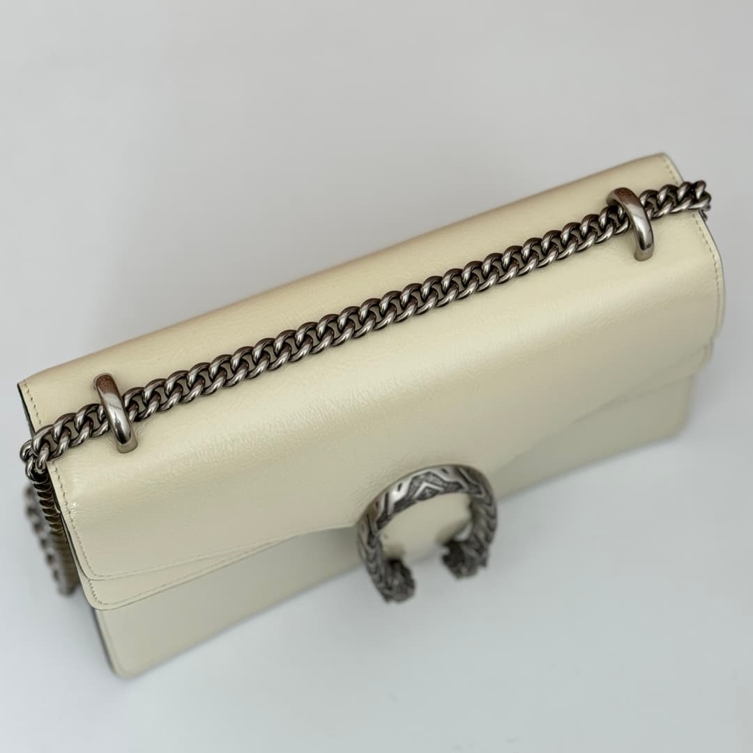 Dionysus Medium Shoulder Bag 795005 White Leather High