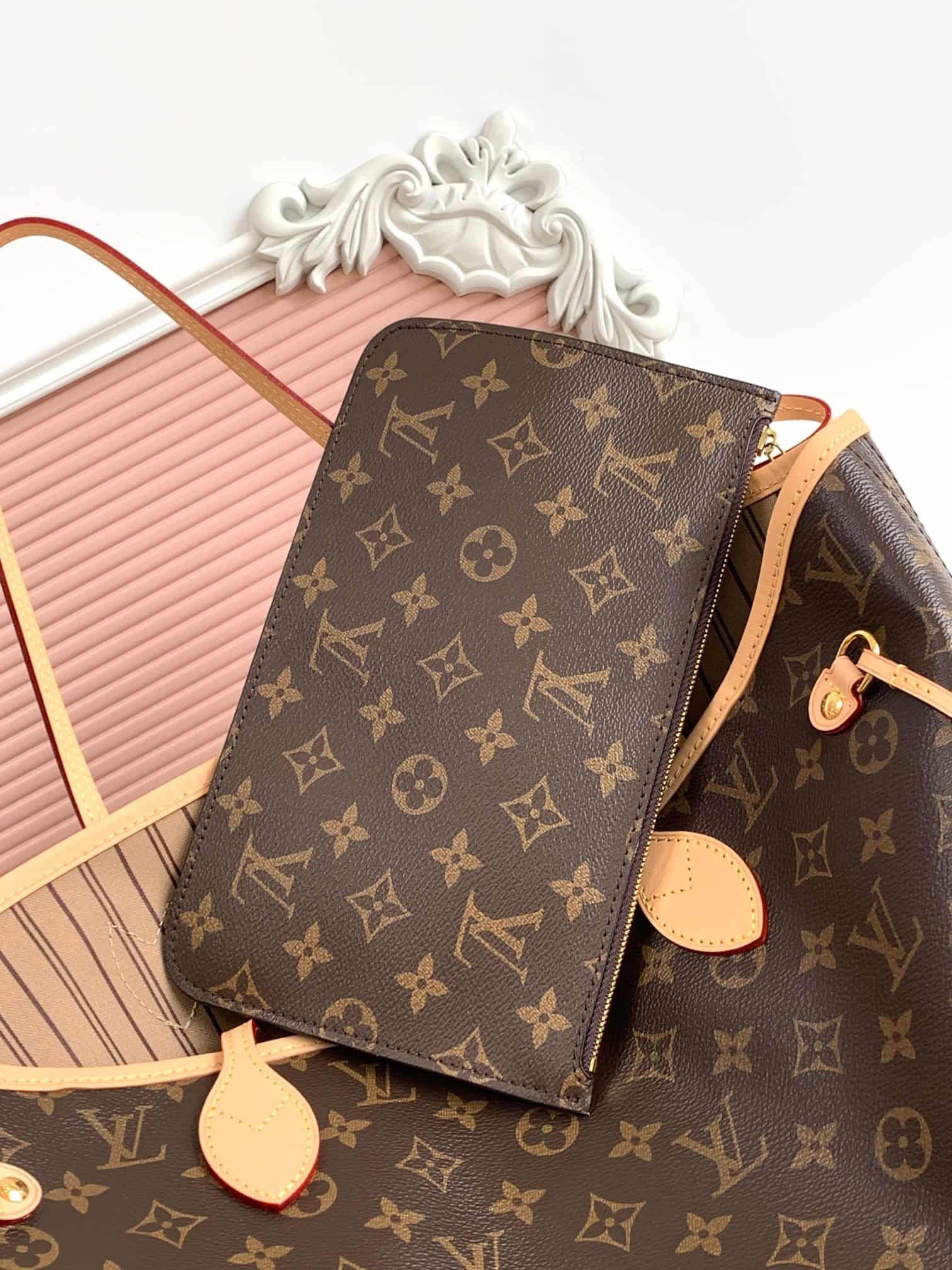Louis Vuitton Neverfull MM Monogram coated canvas M46975 Beige High