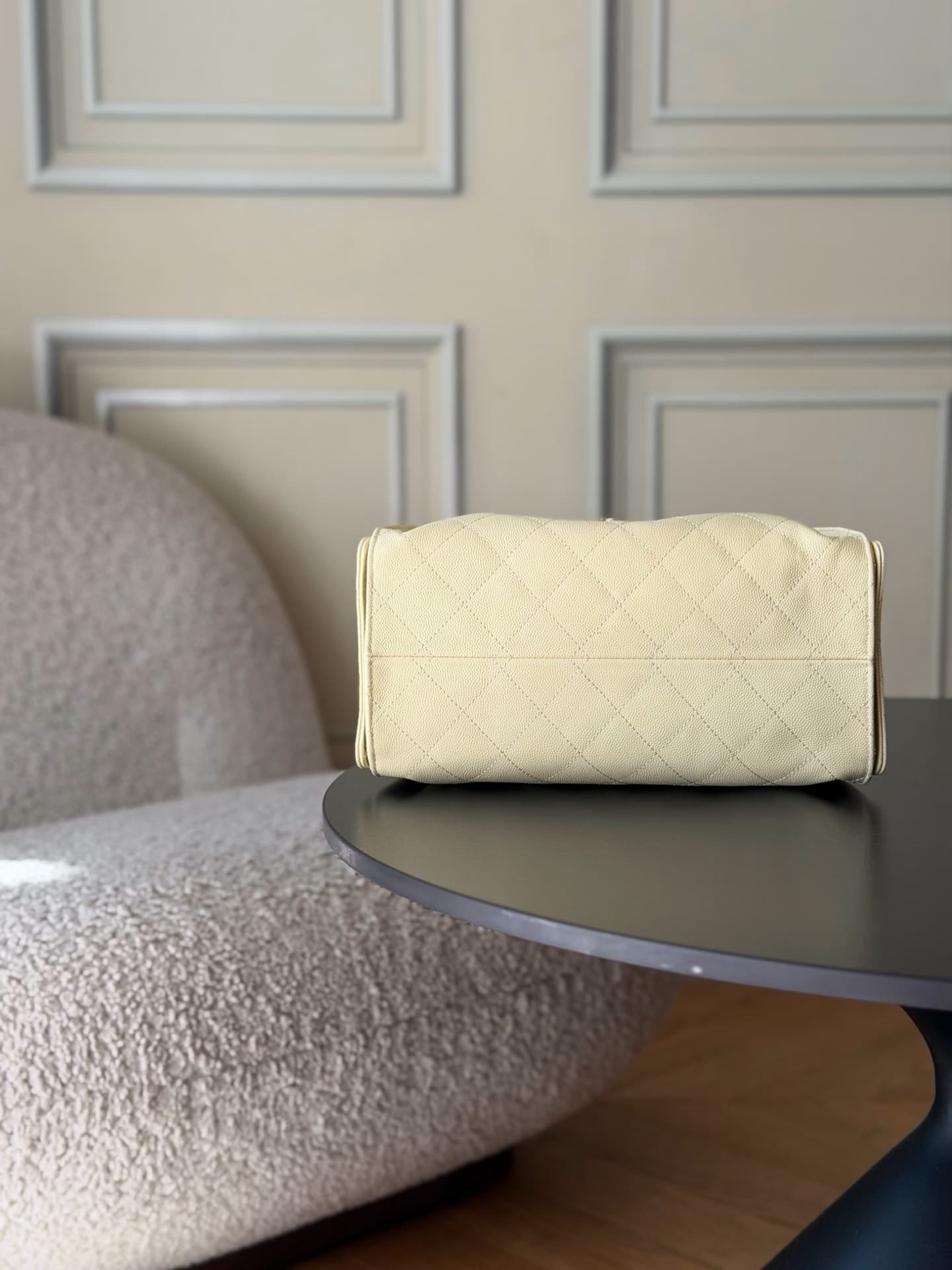Chanel 25 Small Hobo handbag AS5293 Grained Calfskin& Gold-Tone Metal Light Yellow A