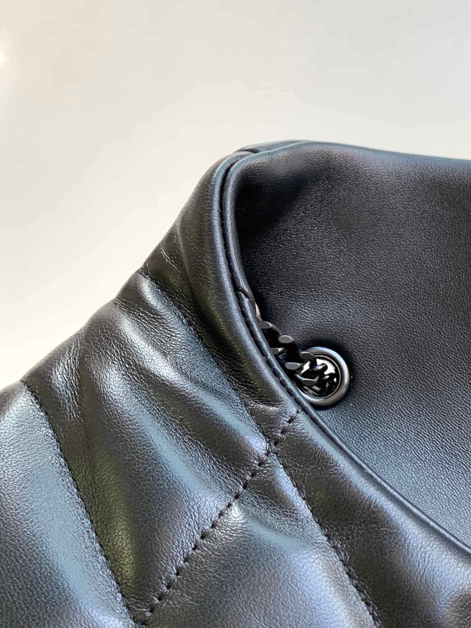 Saint Laurent Loulou Puffer bag in black lambskin 759337 High