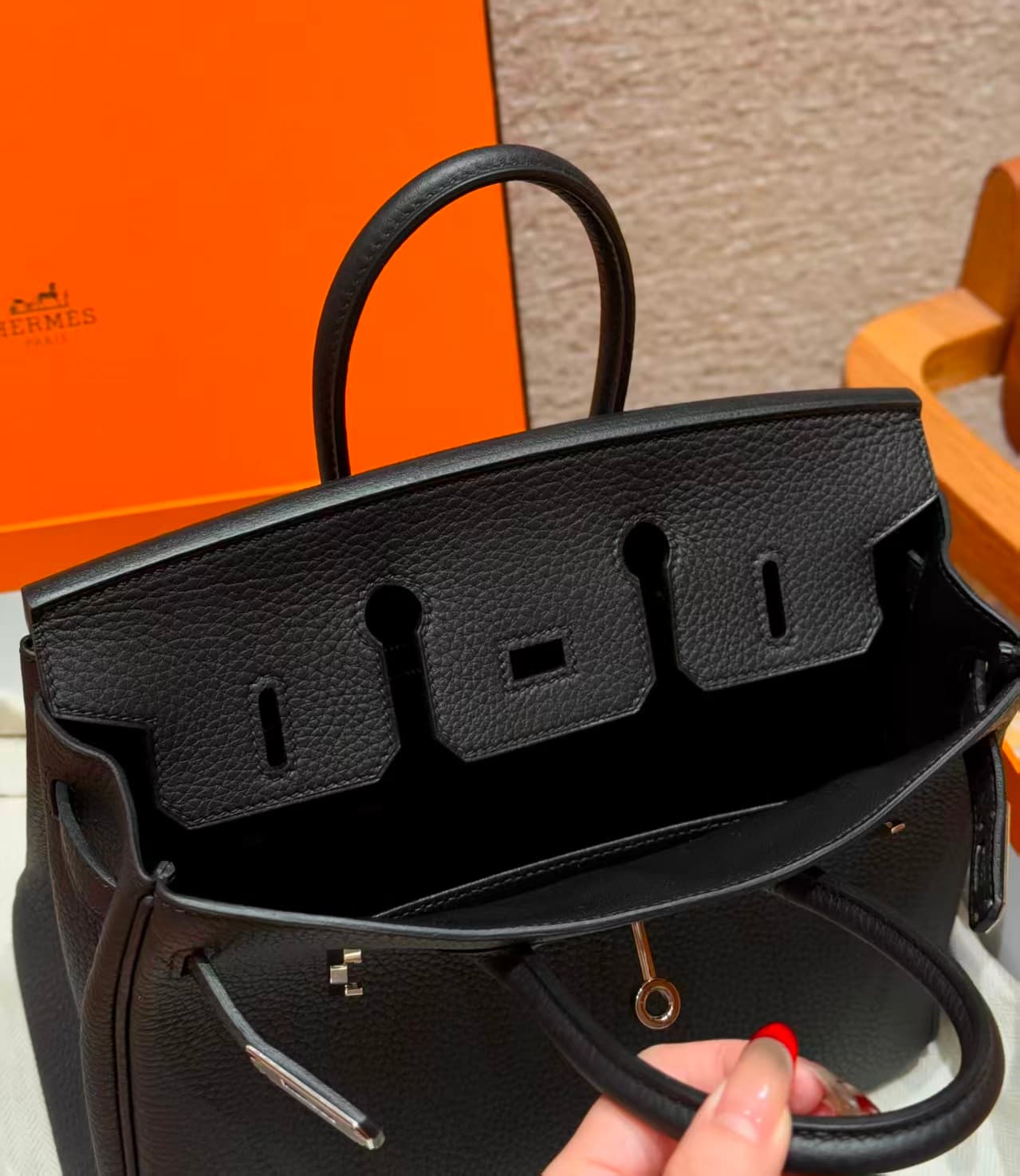 Hermes Birkin 25/30/35cm Bag Togo Leather With Veins Silver WAX High Customizing Style