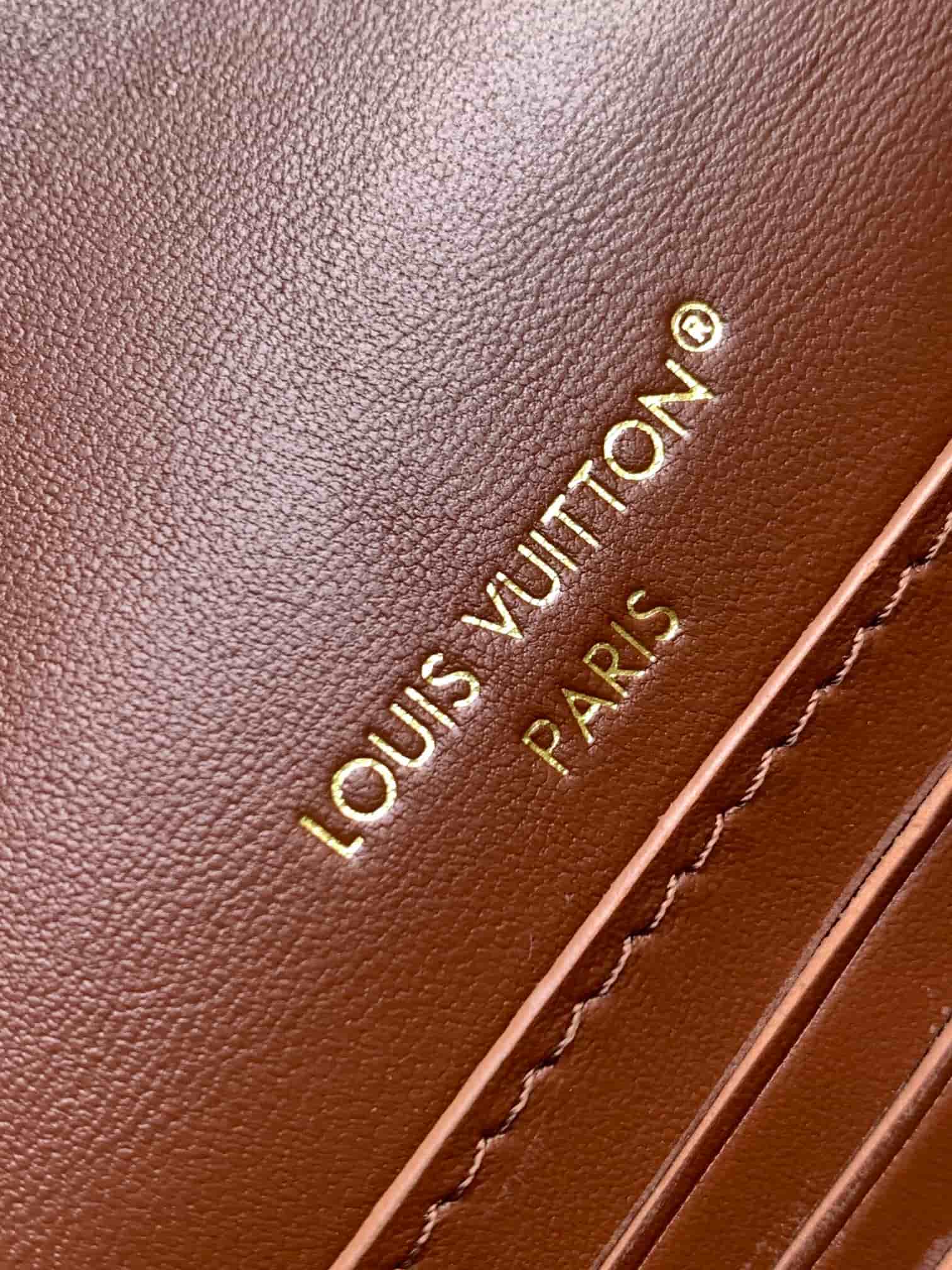 Louis Vuitton Wallet On Chain GO-14 Tan Lambskin leather M13841 High