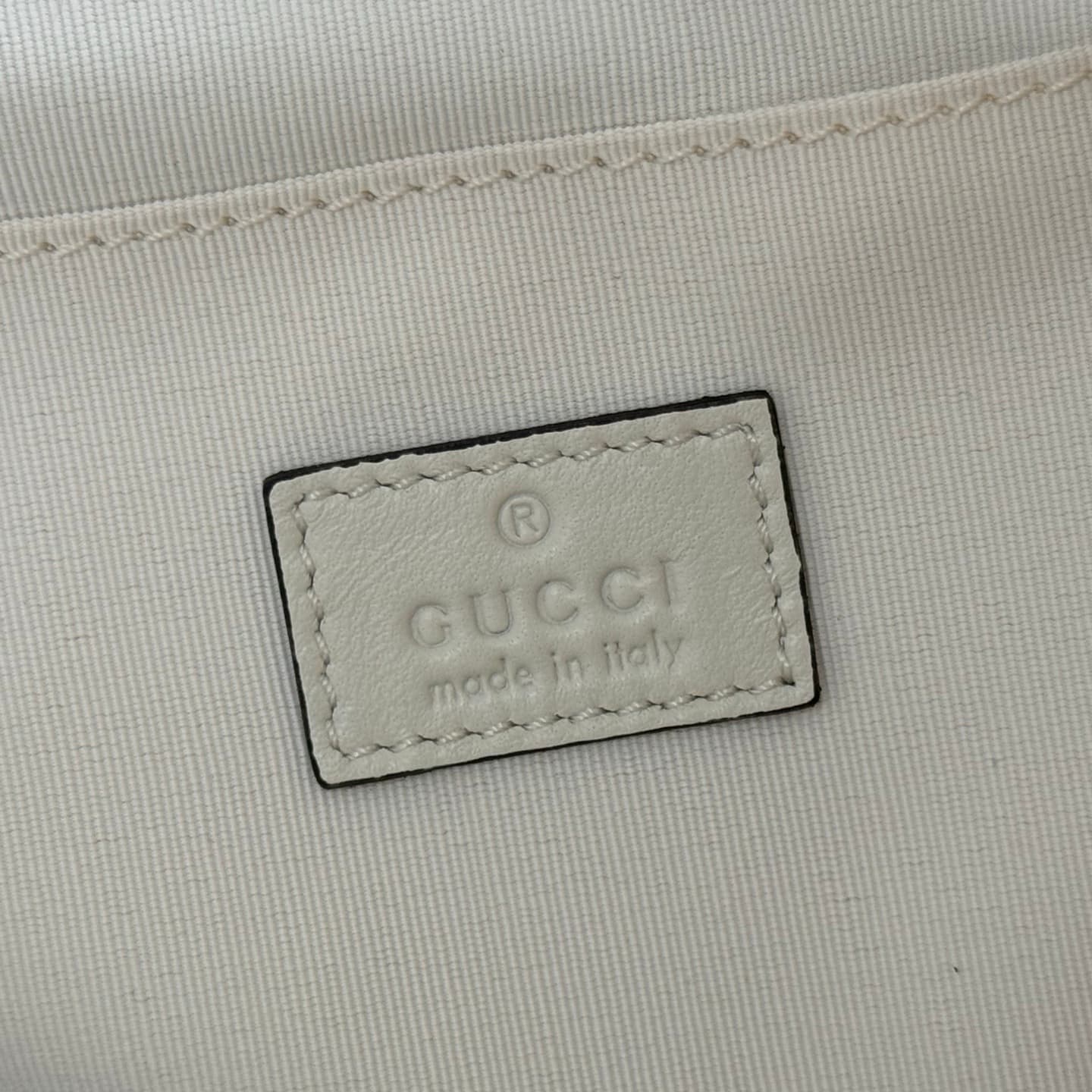 Gucci GG Marmont Small Backpack White Matelassé Chevron Nappa Leather 861878  High