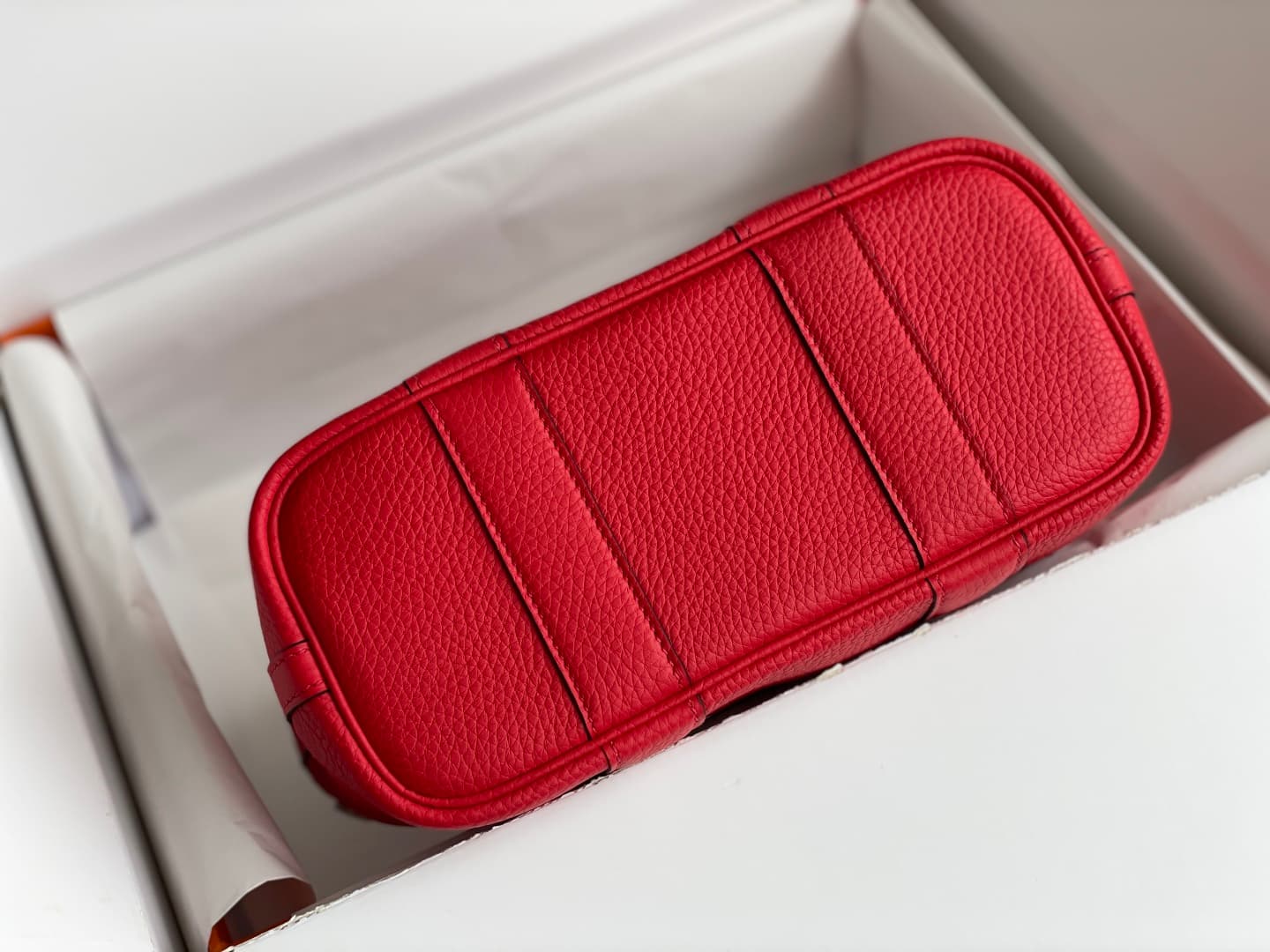 Hermes Garden Party 23 bag in Red Togo Leather WAX High