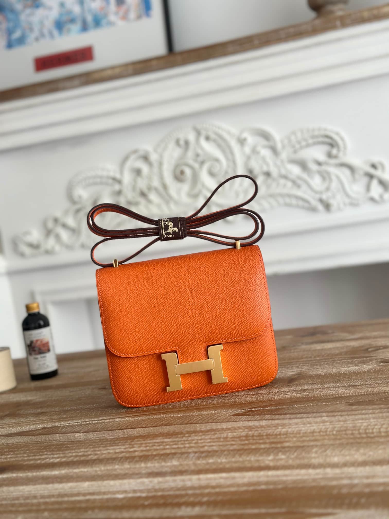 Hermes Mini Constance 18cm Epsom Bag WAX Orange High