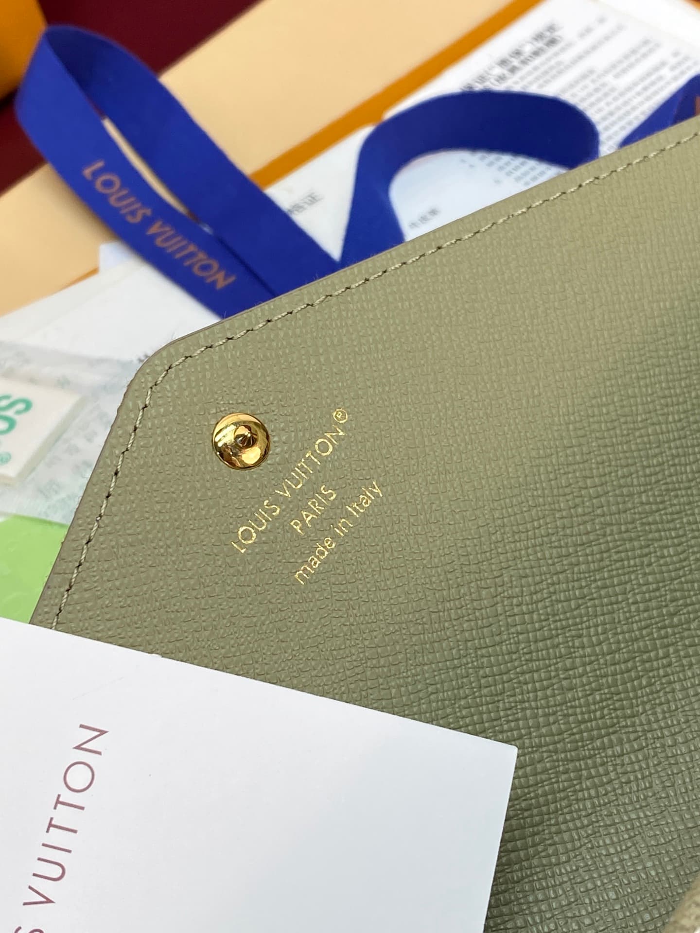 Louis Vuitton Sarah Wallet Khaki Denim M28280 High
