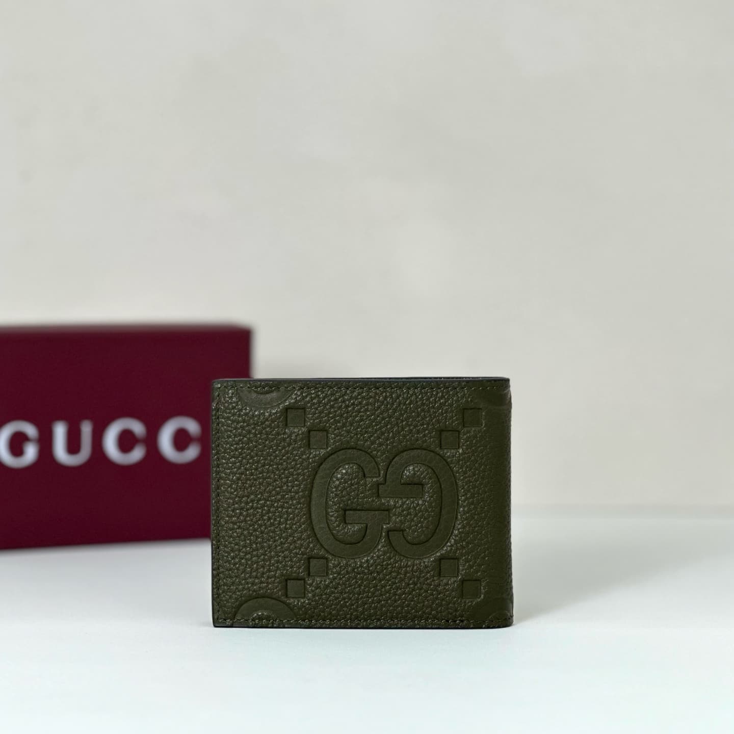 Gucci GG Jumbo bi-fold wallet Deep Green 739475 High