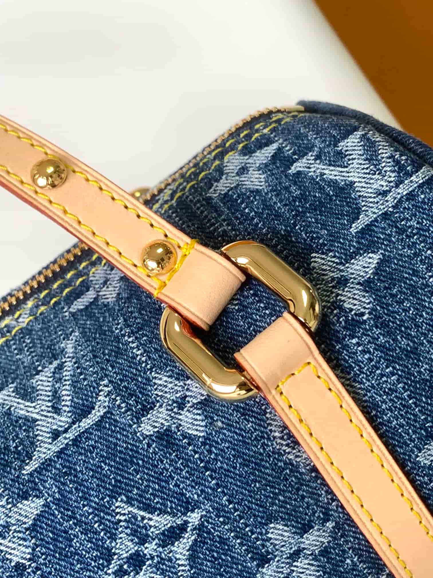 Louis Vuitton Monogram Denim Papillon bag in Denim Blue M46830 High