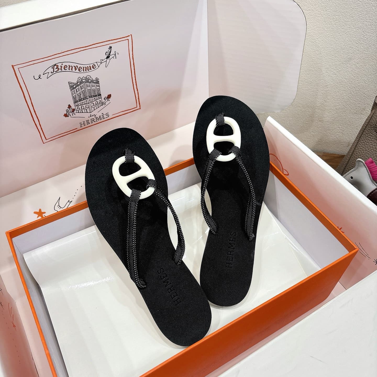 Hermes Pool Thong Mules Women