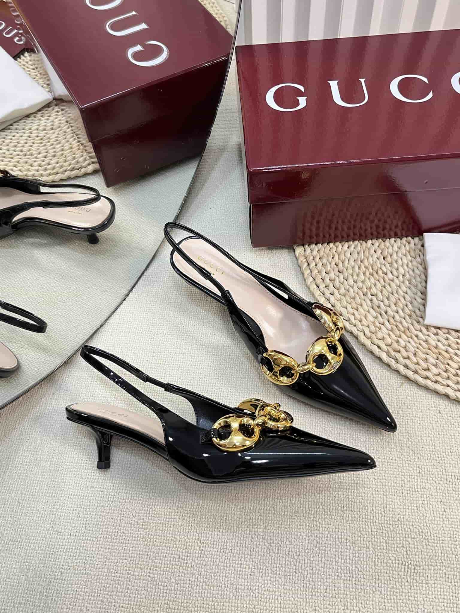 Gucci Horsebit Slingback Pump Shoes Women