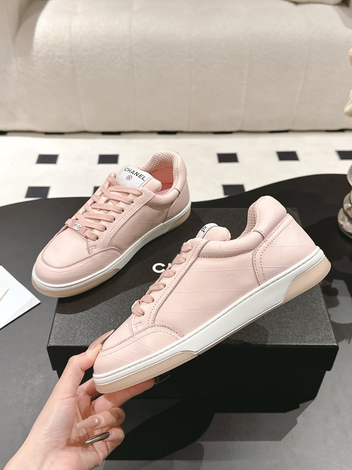 Chanel Leather Sneaker Shoes Women