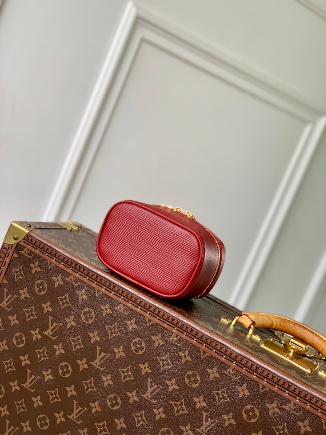 Louis Vuitton Nice Nano Epi grained leather Tender M25857 Monogram Red High