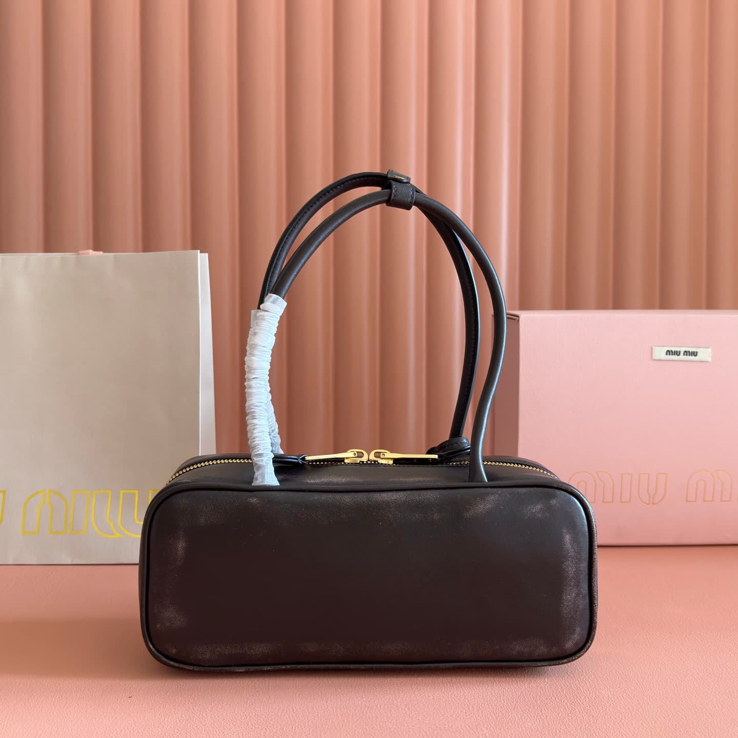Miu Miu Beau leather bag Briarwood Calfskin 5BB173 TOP