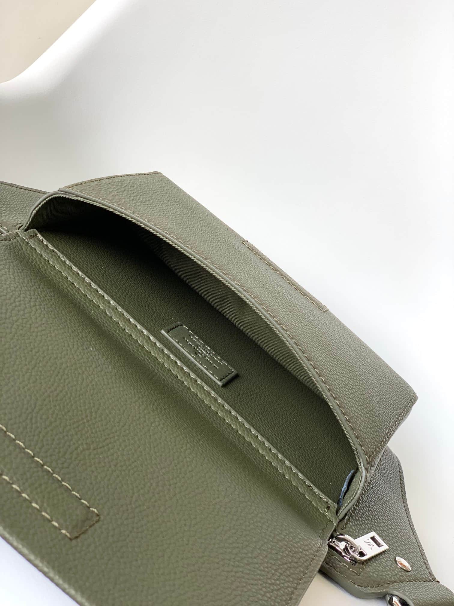 Louis Vuitton Aerogram Takeoff Sling bag Olive Green Cowhide Leather M21364 High