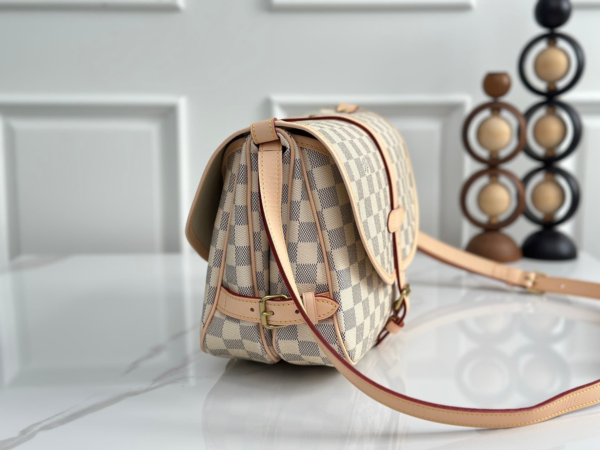 Louis Vuitton Damier Azur Saumur messenger bag N48202 High