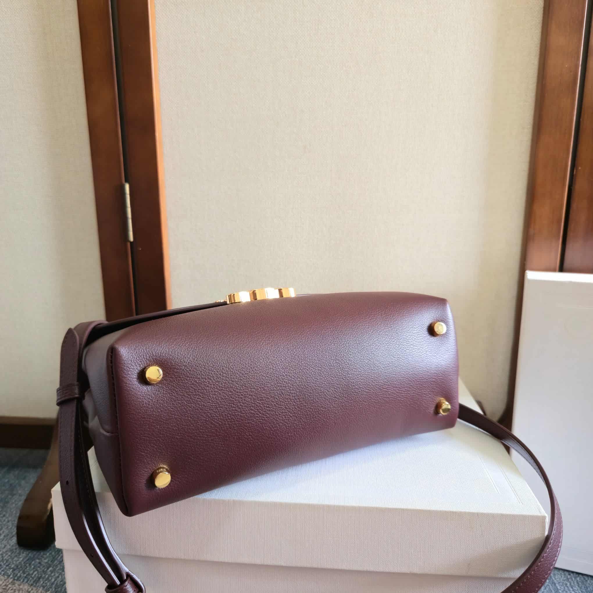 Celine Small Nino bag in Drak Brown Supple Calfskin High