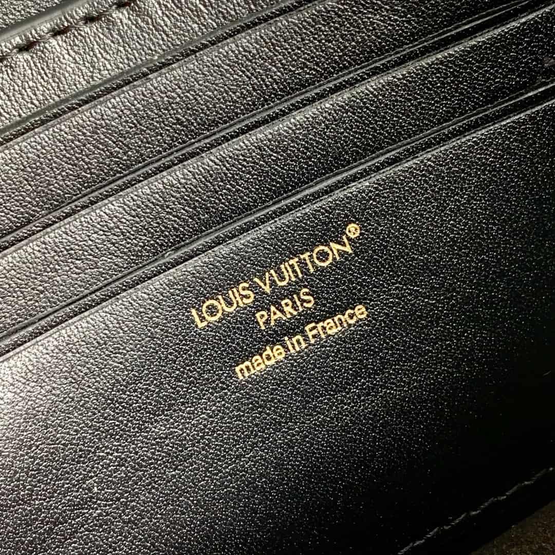 Louis Vuitton Wallet On Chain LV Bloom Black Calfskin leather M14564 High