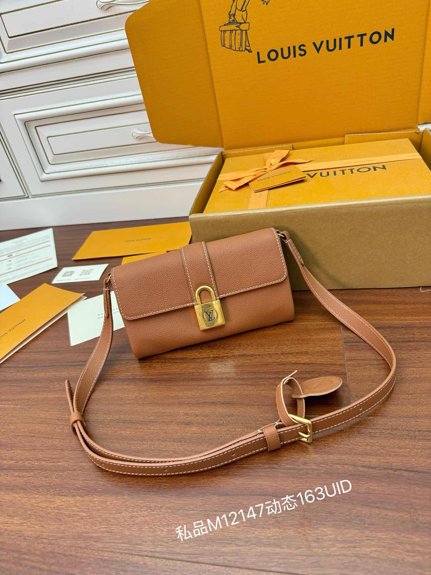 Louis Vuitton Wallet On Chain Low Key Cognac Brown Calfskin leather M12147 TOP