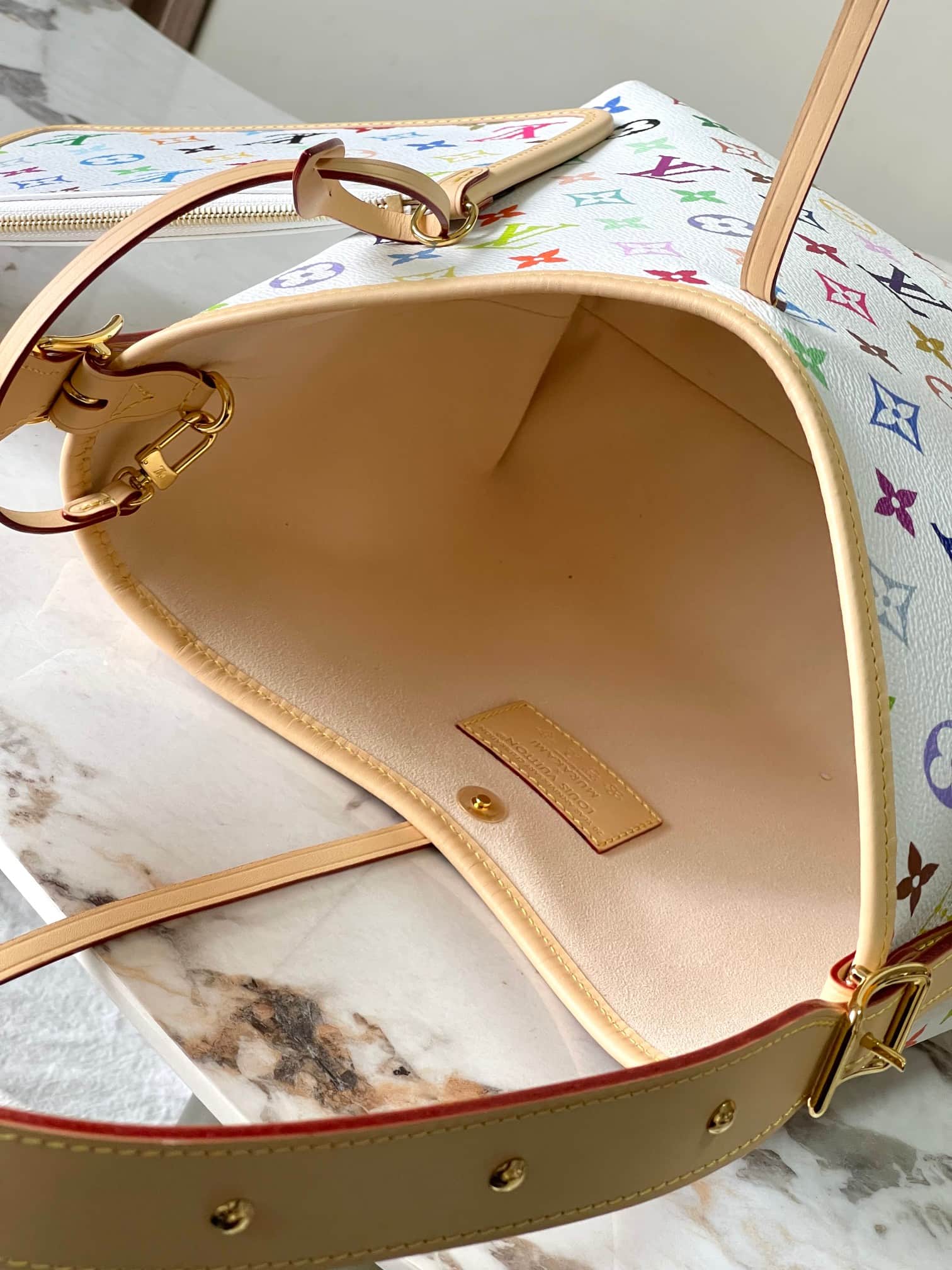 Louis Vuitton x Murakami CARRYALL PM M13661 Monogram coated canvas Top