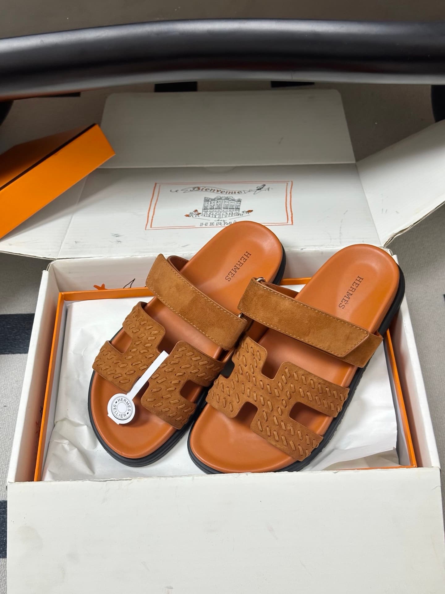Hermès Chypre braided suede sandals Women