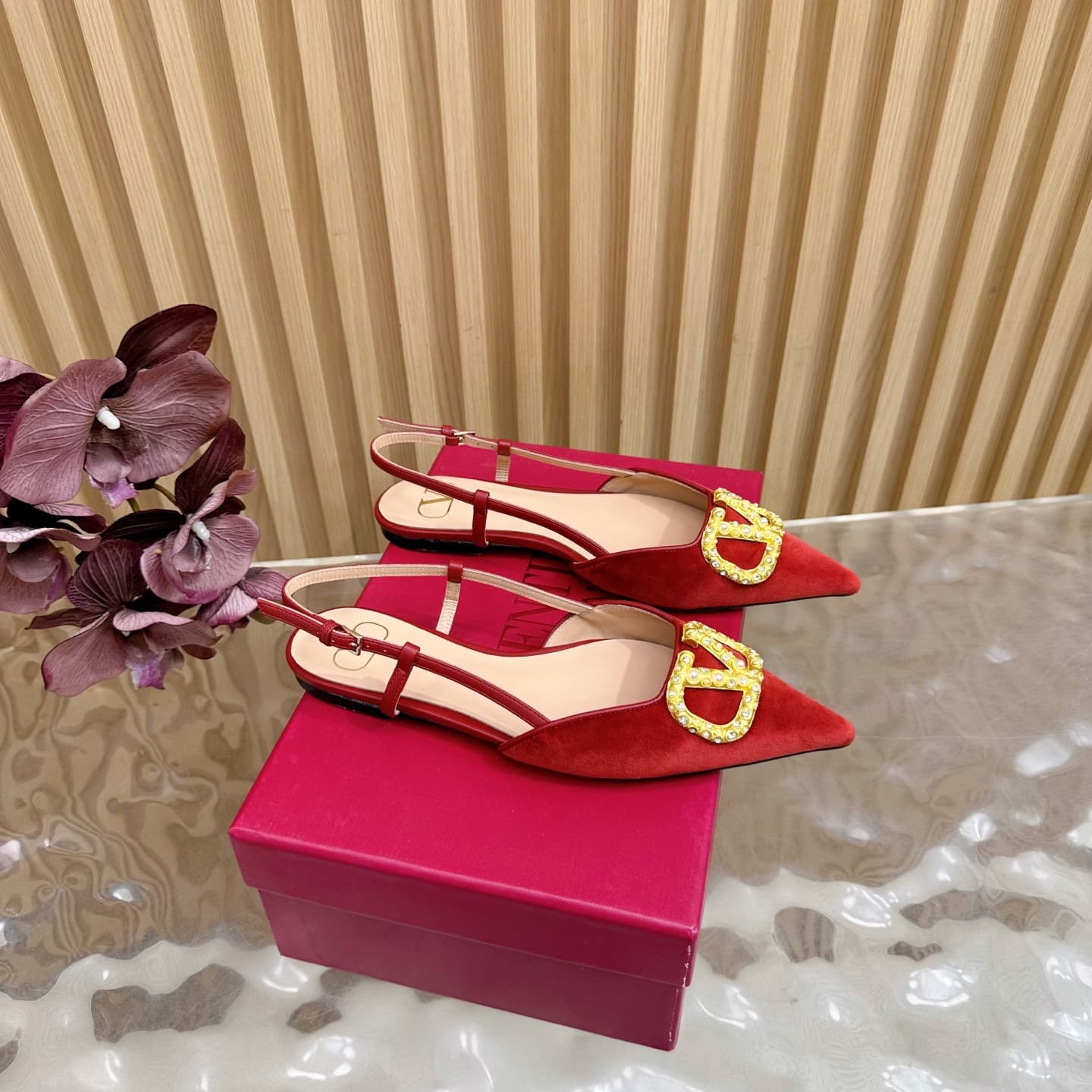 Valentino Vlogo Signature Slingback Pump Shoes Low