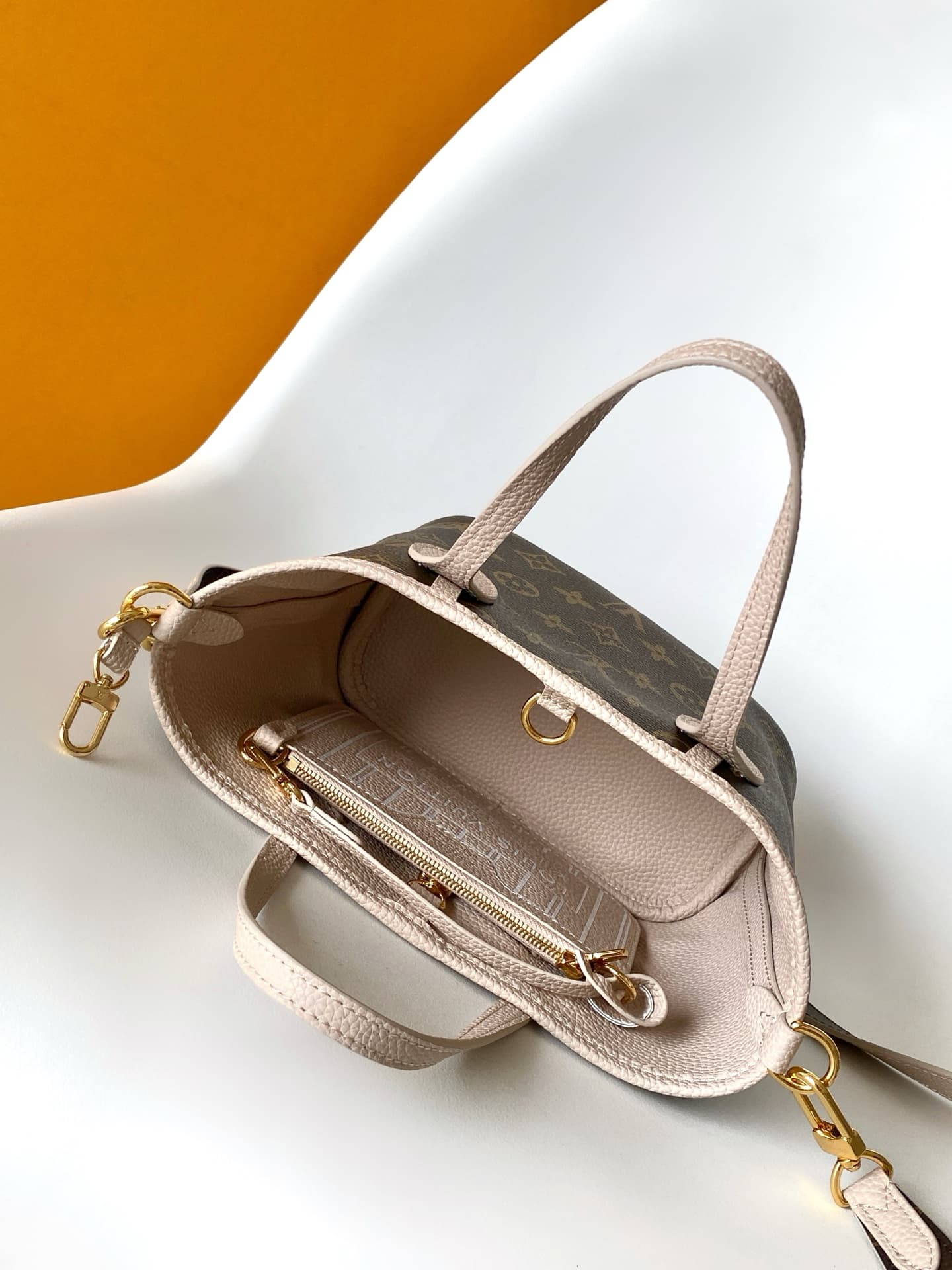 Louis Vuitton Neverfull Bandoulière Inside Out BB Monogram/Limestone Coated canvas M25657 High