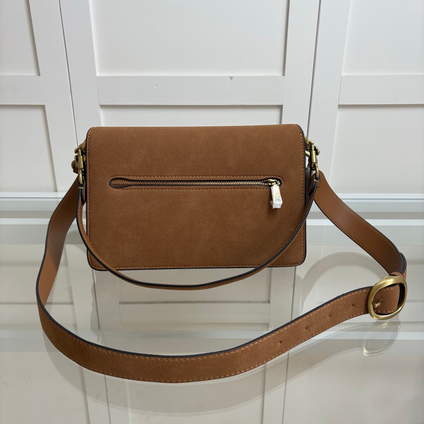 Coach Small Chain Tabby Shoulder Bag  Brown Suede High