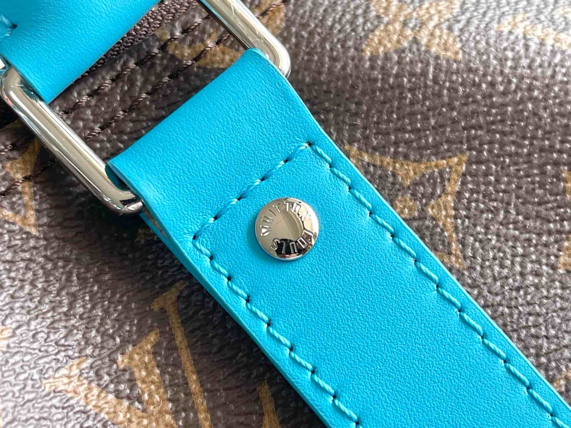 Louis Vuitton Keepall Bandoulière 50 Blue Monogram Macassar coated canvas M12629 TOP