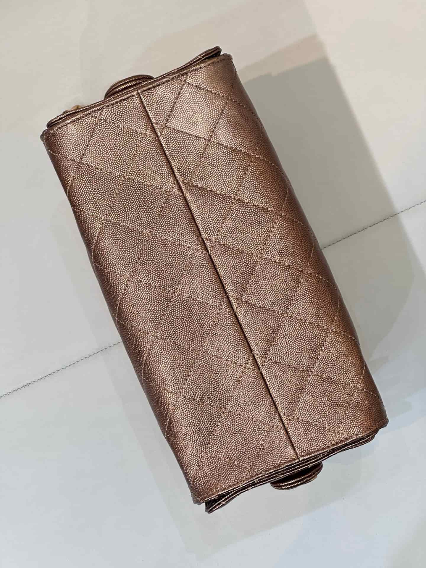 Chanel 25 Small Hobo handbag AS5293 Grained Calfskin & Gold-tone Metal Dark Gold TOP