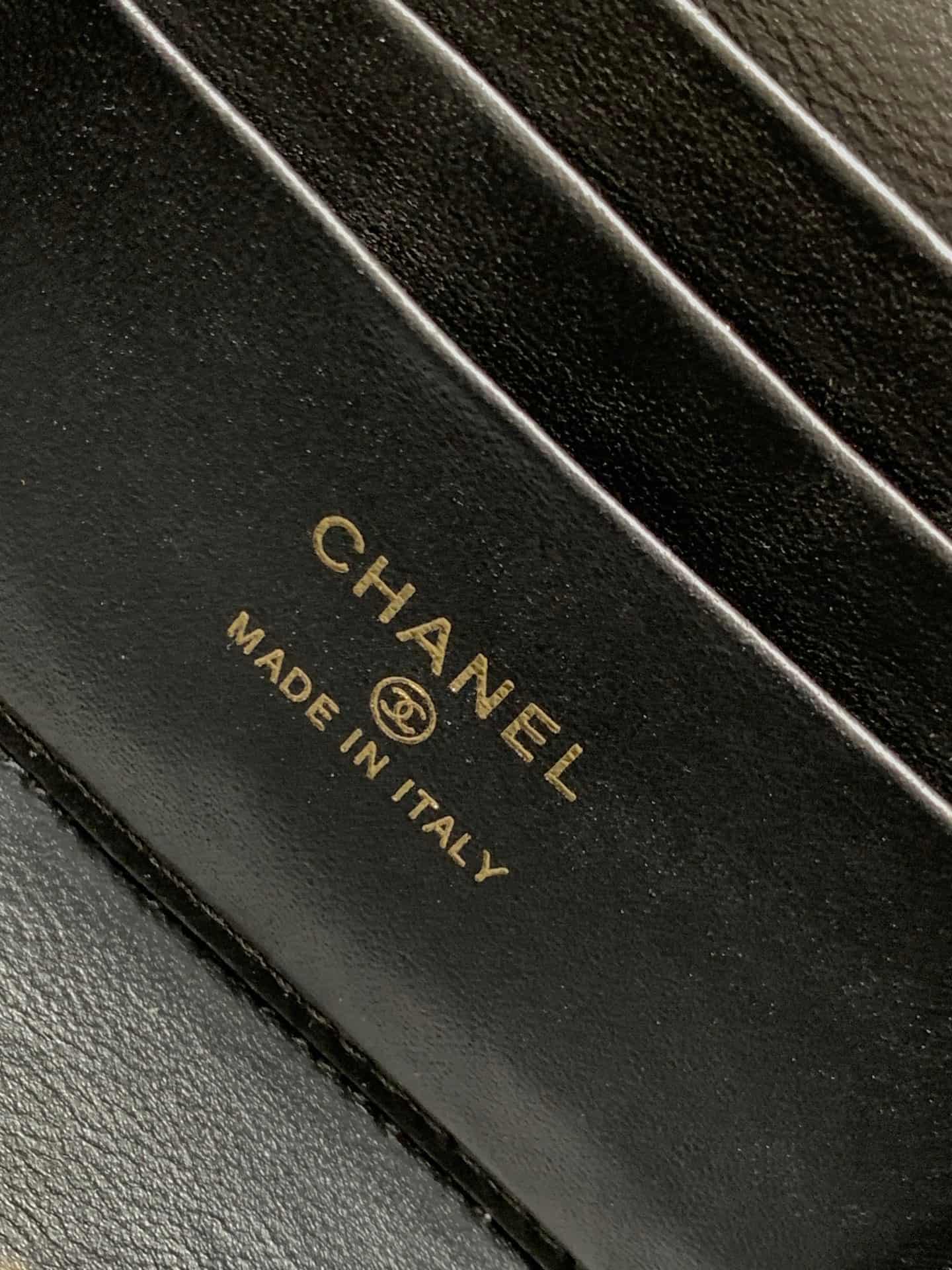 Chanel Classic Long Vanity with Chain Braided Raffia & Gold-Tone Metal Black AP1341 High