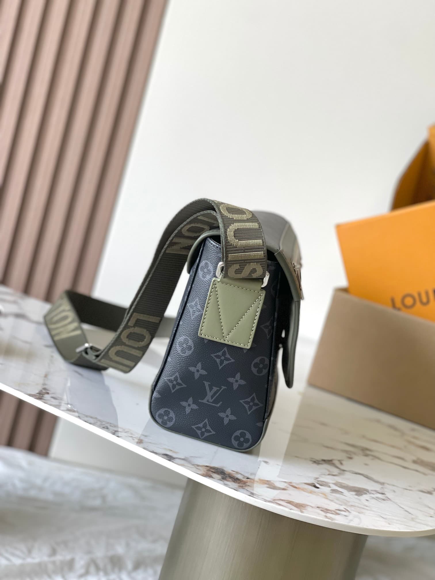 Louis Vuitton Courrier Messenger Khaki Green Monogram Eclipse coated canvas M28629 TOP