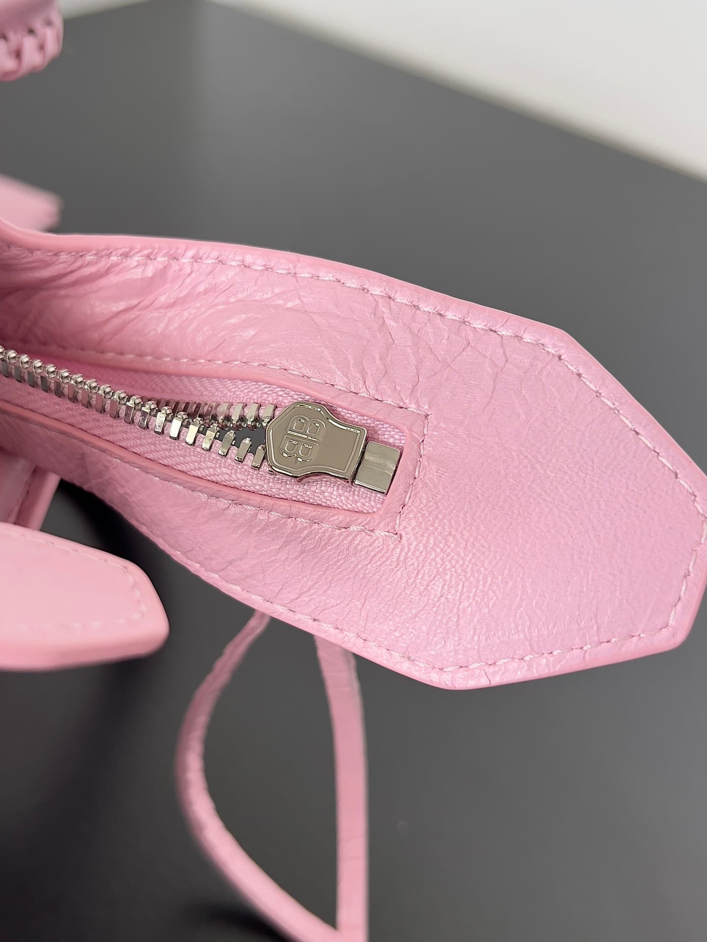 Balenciaga Small Neo Cagole City bag in Pink lambskin leather High