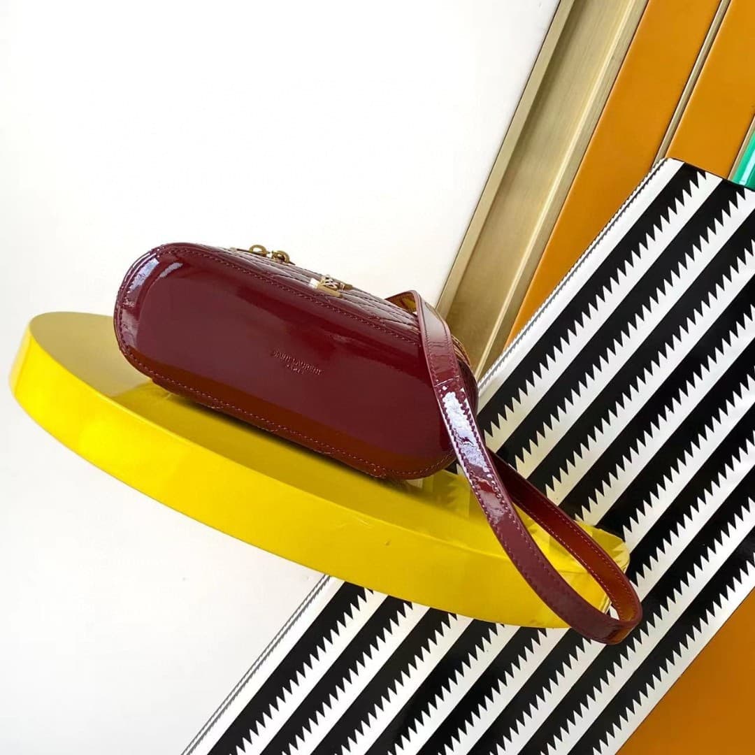 GABY VANITY BAG In Patent Leather Claret High
