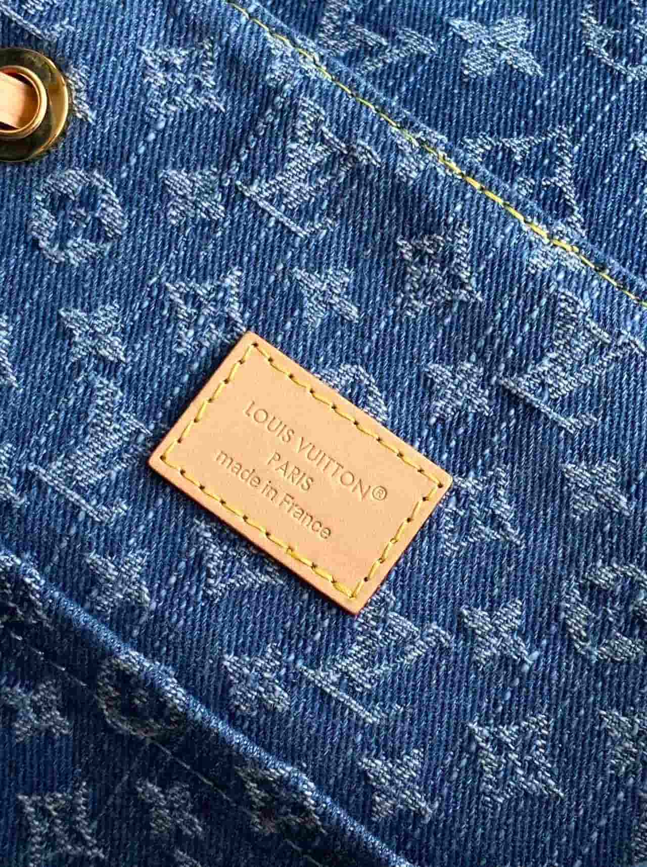 Louis Vuitton Montsouris Cargo Backpack Blue Denim M27330 High