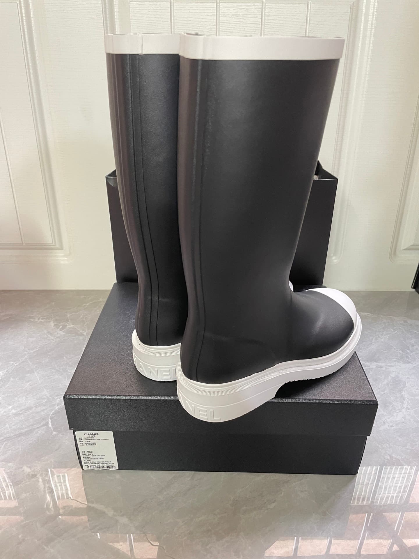 Chanel Caoutchouk CC High Boots Shoes Women