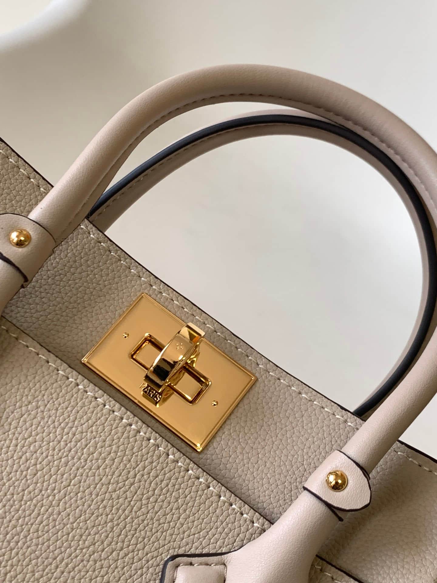 Louis Vuitton On My Side PM Greige Monogram coated canvas and calf leather M57729 High