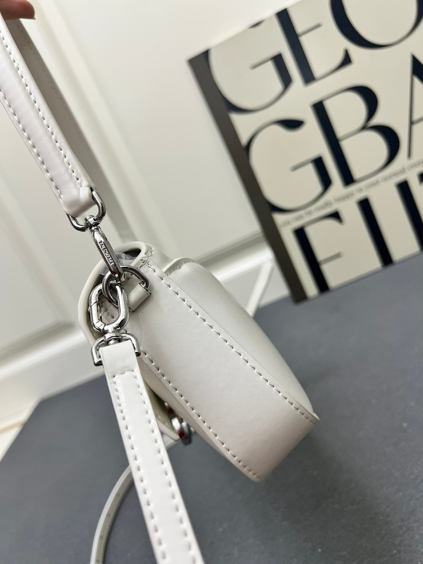 Balenciaga Hourglass sling bag white High