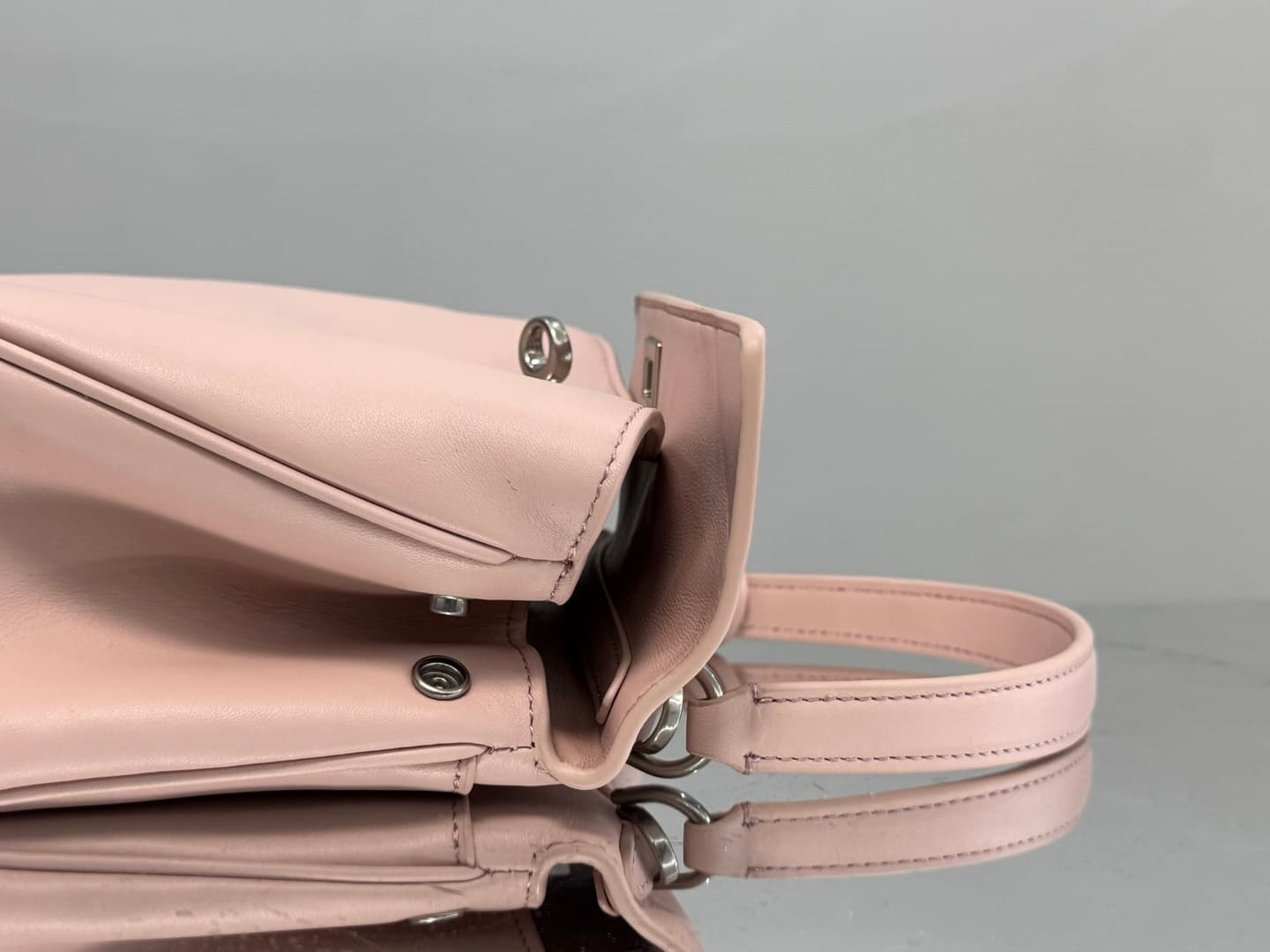 Balenciaga Rodeo Mini Bag in Pink Leather With Silver-Tone Metal TOP