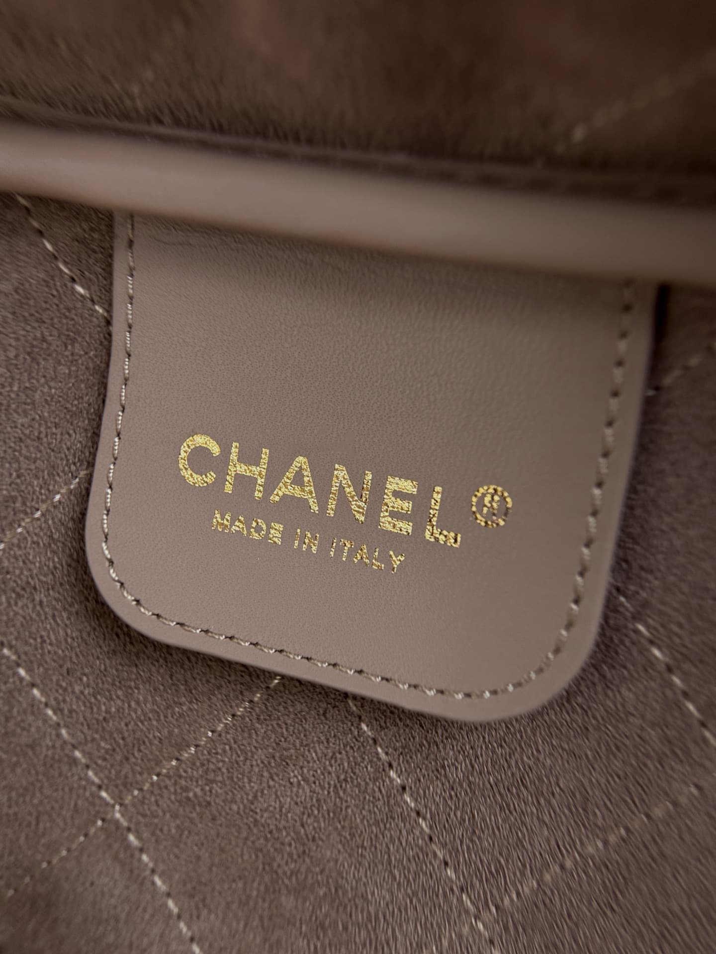 Chanel Large Bowling Bag Calfskin & Gold-Tone Metal Beige AS6580 High