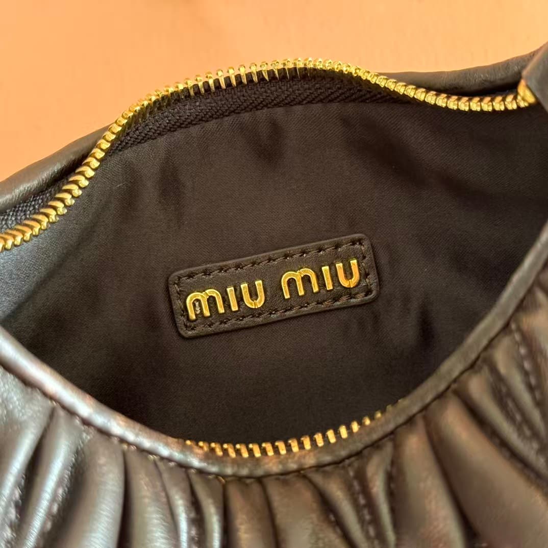 MIU MIU Wander matelassé nappa leather hobo bag High