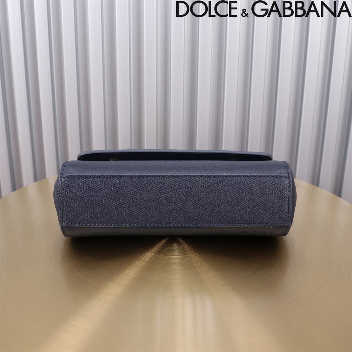 Dolce & Gabbana Miss Sicily top handle bag calfskin leather Navy Blue High