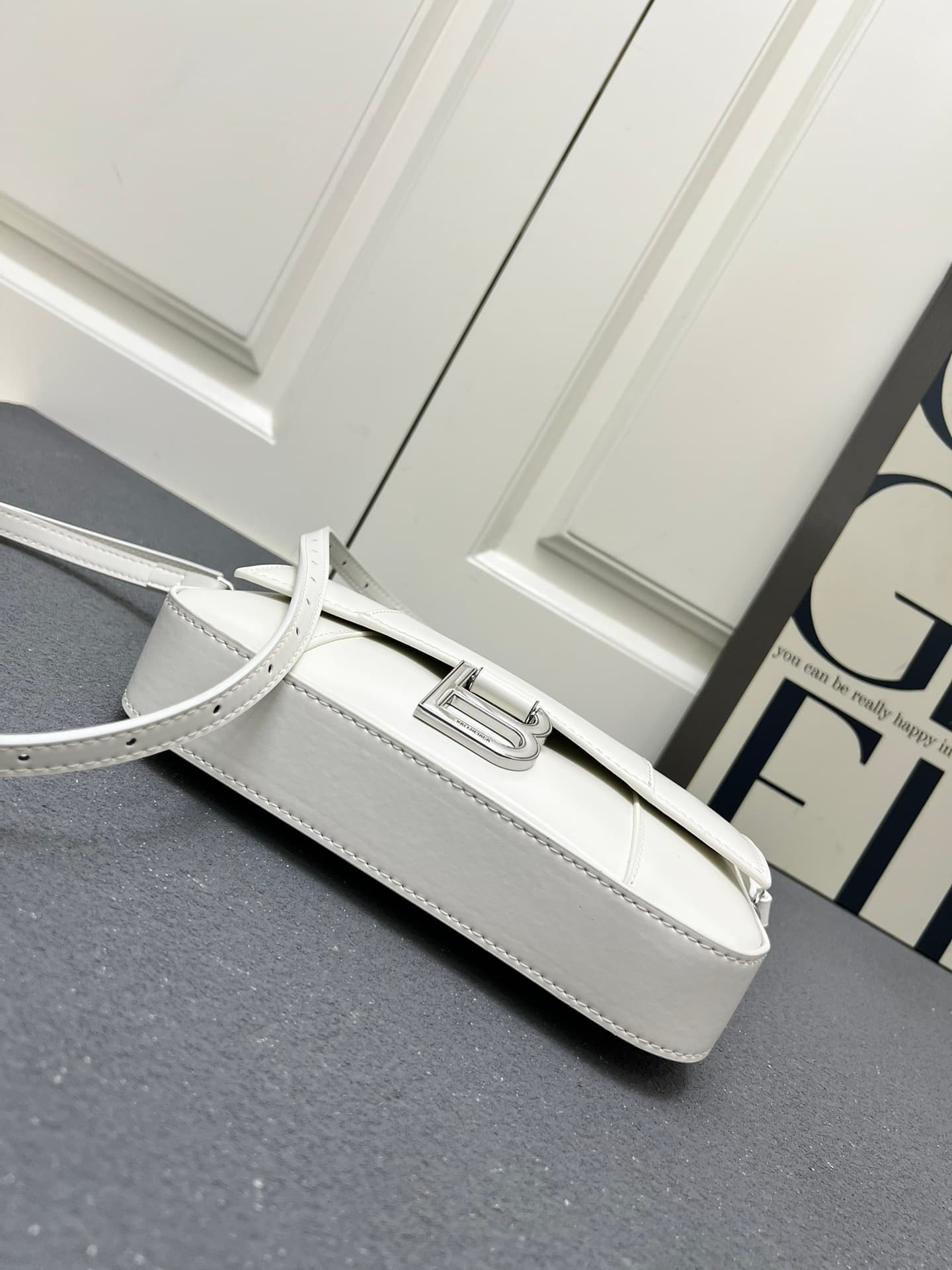 Balenciaga Hourglass sling bag white High