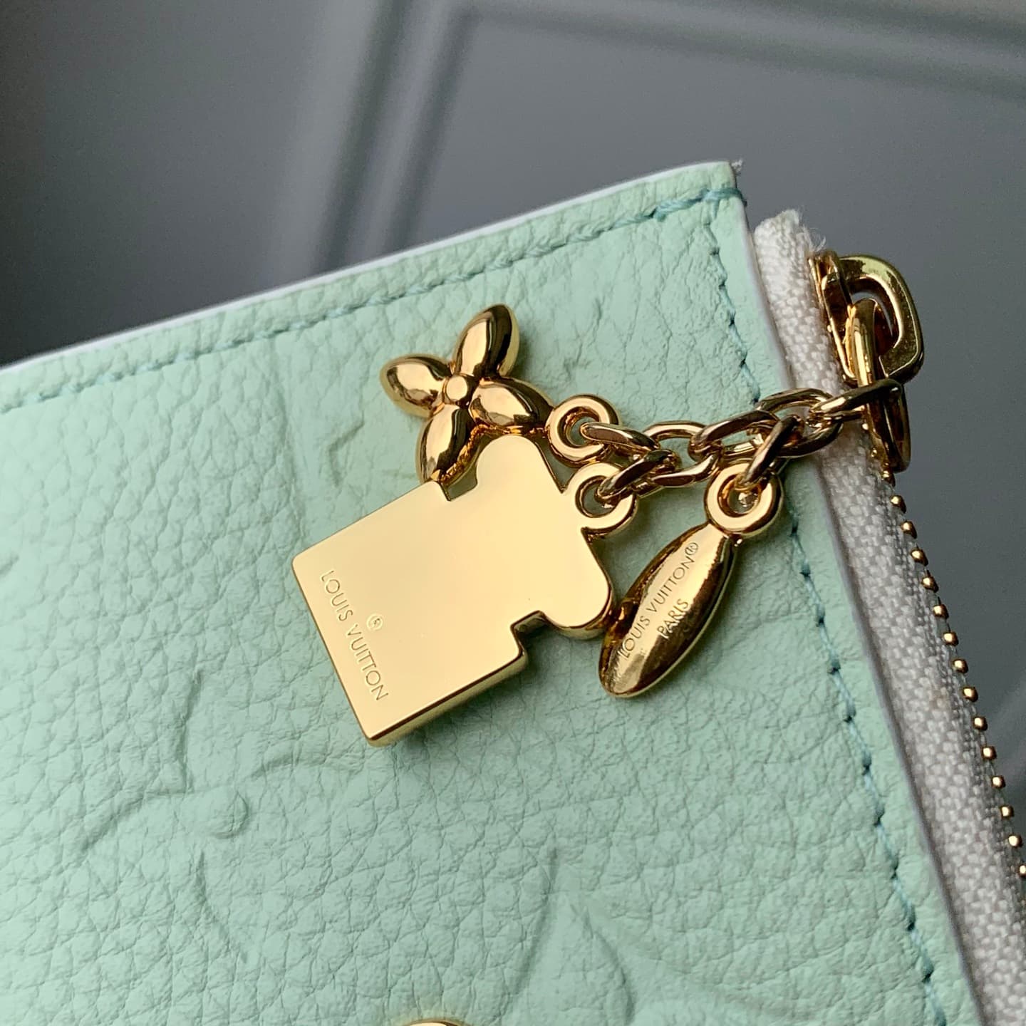 Louis Vuitton Rosalie Coin Purse Minty/Lily White Cowhide leather M29805 High