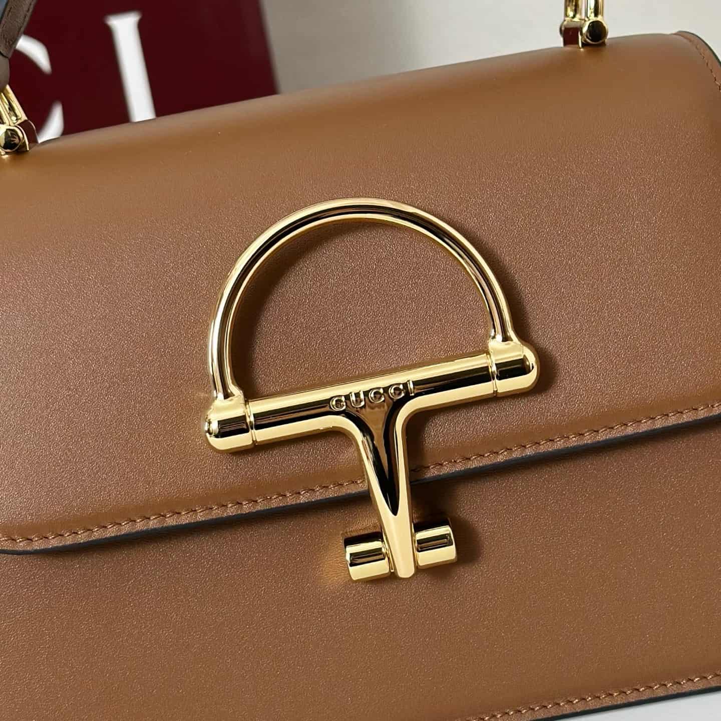 Gucci Siena small top handle bag 855536 Brown High