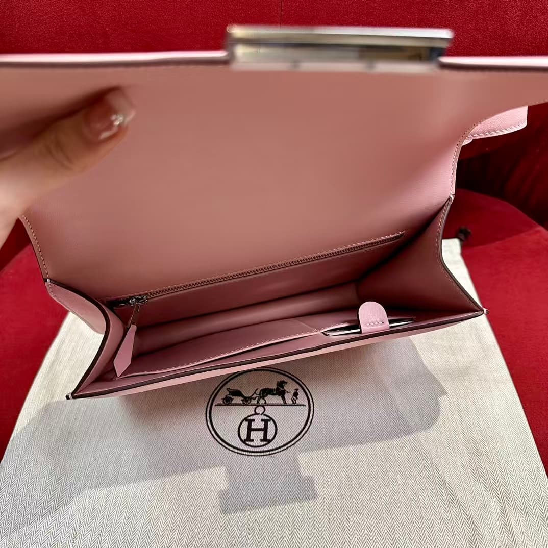 Hermes Constance 24 Rose Sakura Swift  Leather WAX High Customizing Style