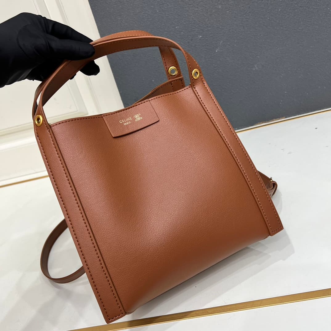 Celine SMALL CUBE BAG IN SUPPLE CALFSKIN SOFT TAN